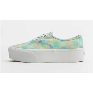 Vans New Womens Authentic Stackform Athletic Checker Platform Size 7.5 NWOB